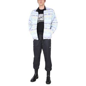 MSGM Geometric Patterned Full Zip Bomber Jacket Men MULTICOLOUR Outerwear